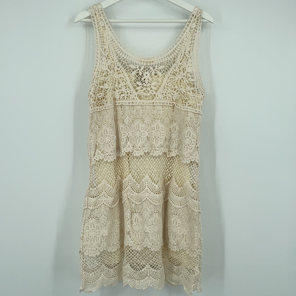 American Eagle Ivory Boho Lace Dress - Picture 7 of 7